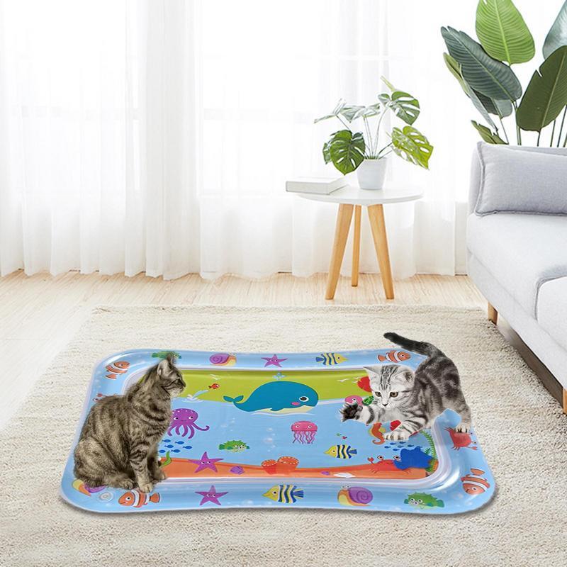 Новый водный Сенсорный игровой коврик, водный противоударный коврик для детей, развивающая игрушка для кошек и собак, игровой коврик для домашних животных, развивающие игрушки для активности