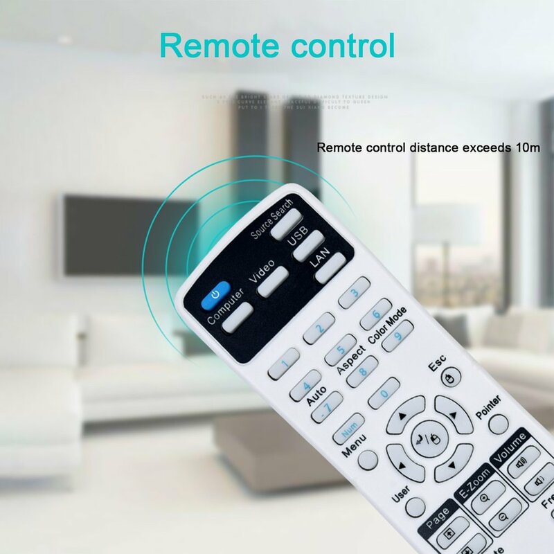 Novo controle remoto universal para o projetor, controlador de substituição para o modelo epson 1599176 ex3220 ex5220 ex5230 ex6220 ex7220 725hd