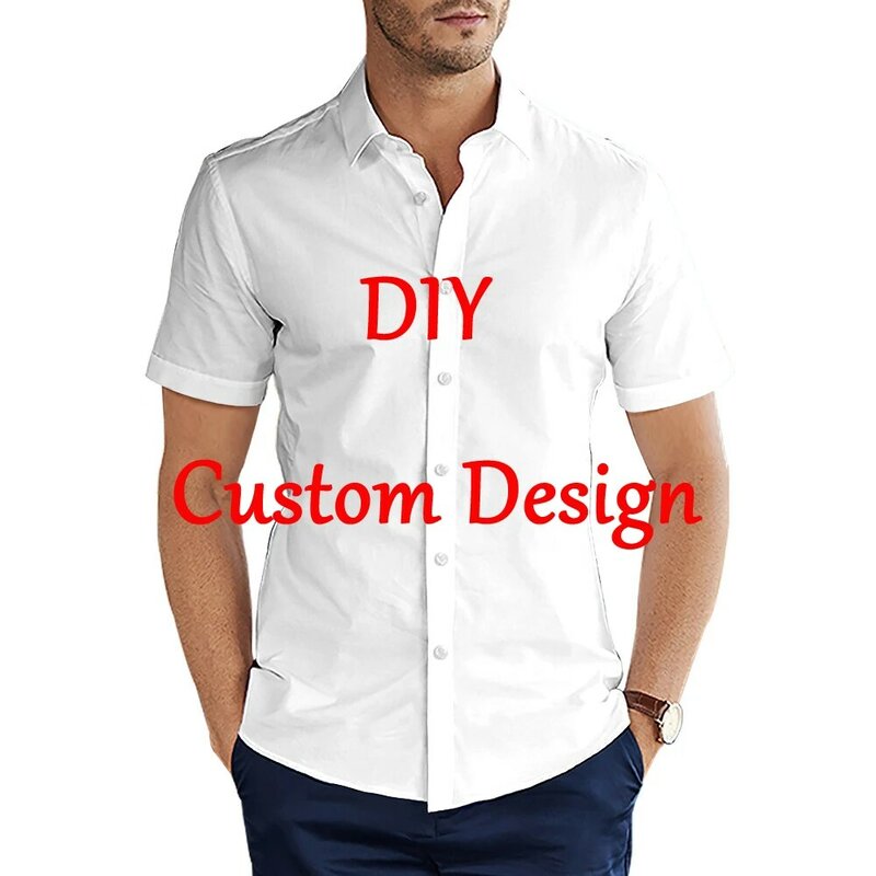 Unisex Hawaiian Shirts Custom 3d Diy Print Button Shirts Short Sleeves/long Sleeves Hawaii Custom Shirt Tops European Size 5xl