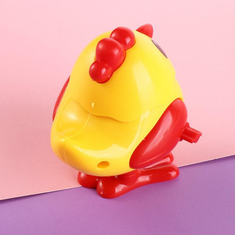 Plastics Girls Wind-Up Spring Chicken Toy Educational Simulation Wind Up Jumping Chicken Toy Mini Chicken