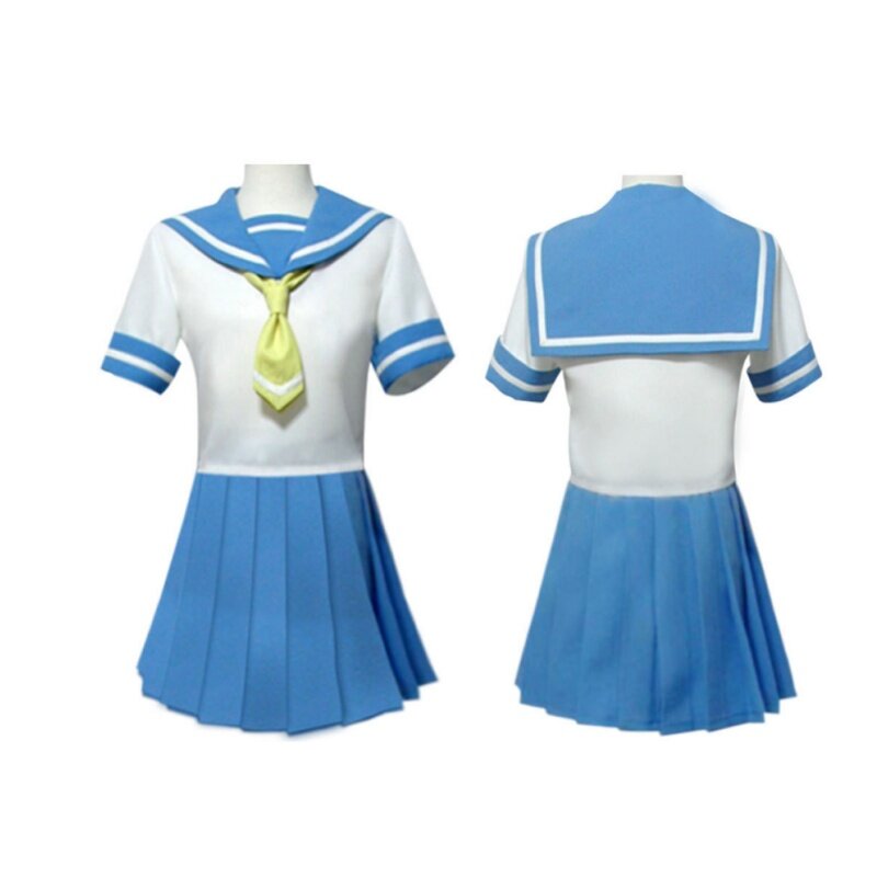 Higurashi pakaian Cosplay Ryugu Rena, kostum seragam sekolah rok Ailor karnaval Halloween saat mereka menangis