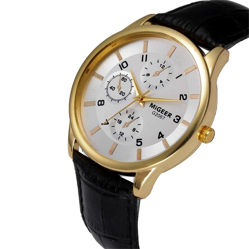 Schlanke minimalist ische Mode mit Armband Zifferblatt Herren Quarzuhr Geschenk uhr elegante Herren uhr Leder armband Herren Armbanduhren