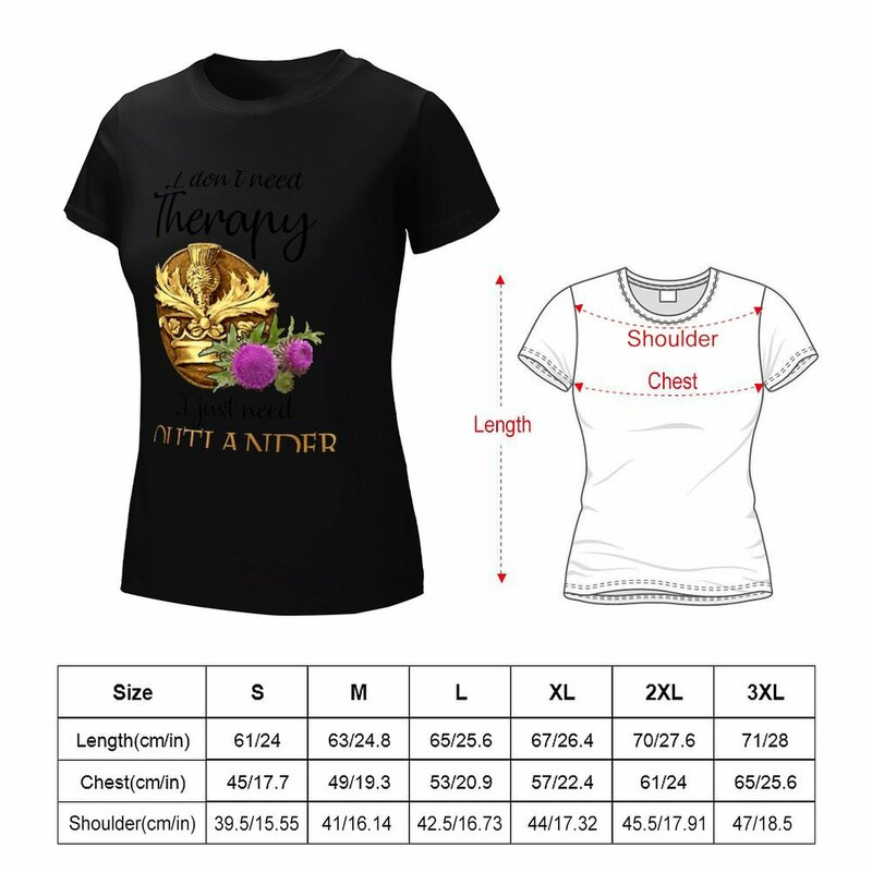 Saya tidak perlu terapi saya hanya perlu Outlander T-shirt motif hewan kemeja untuk anak perempuan grafis atasan pakaian wanita