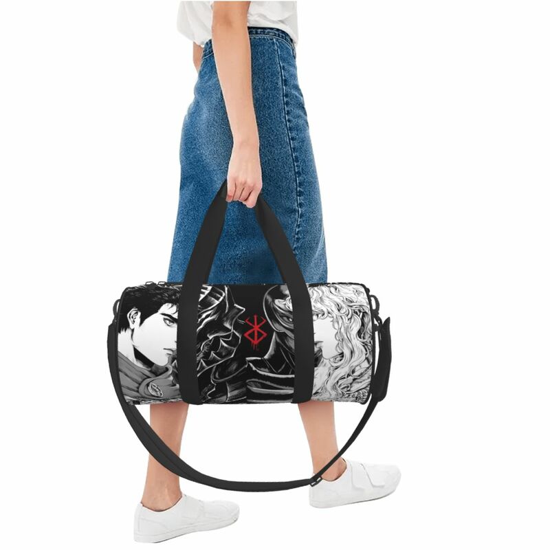 Японские спортивные сумки с рисунком аниме берсик, модная крутая тренировочная сумка для спортзала, большие Симпатичные сумки, дизайнерская уличная сумка для фитнеса