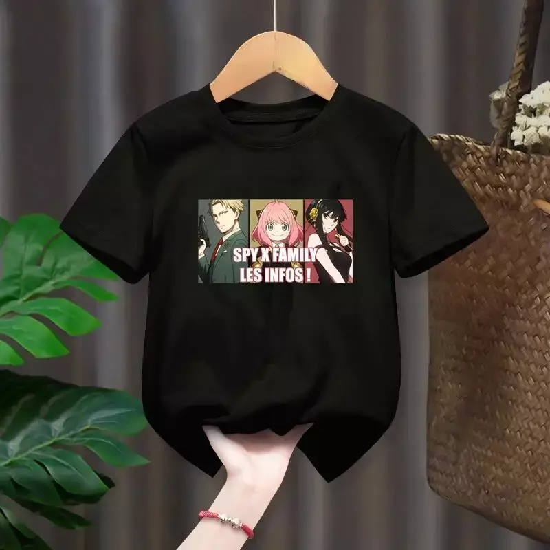 Camiseta con estampado gráfico de dibujos animados Spy X Family para mujer, camiseta Harajuku de Anime japonés, camiseta informal de manga corta a la moda de talla grande