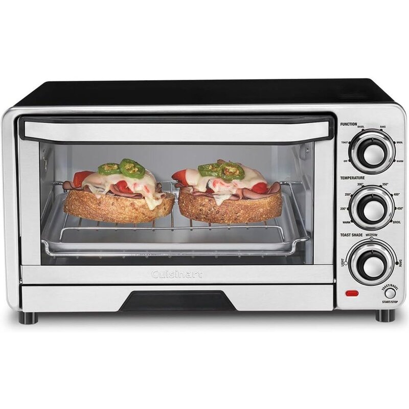 Custom Classic Toaster Oven Broiler, 17 Inch, Black