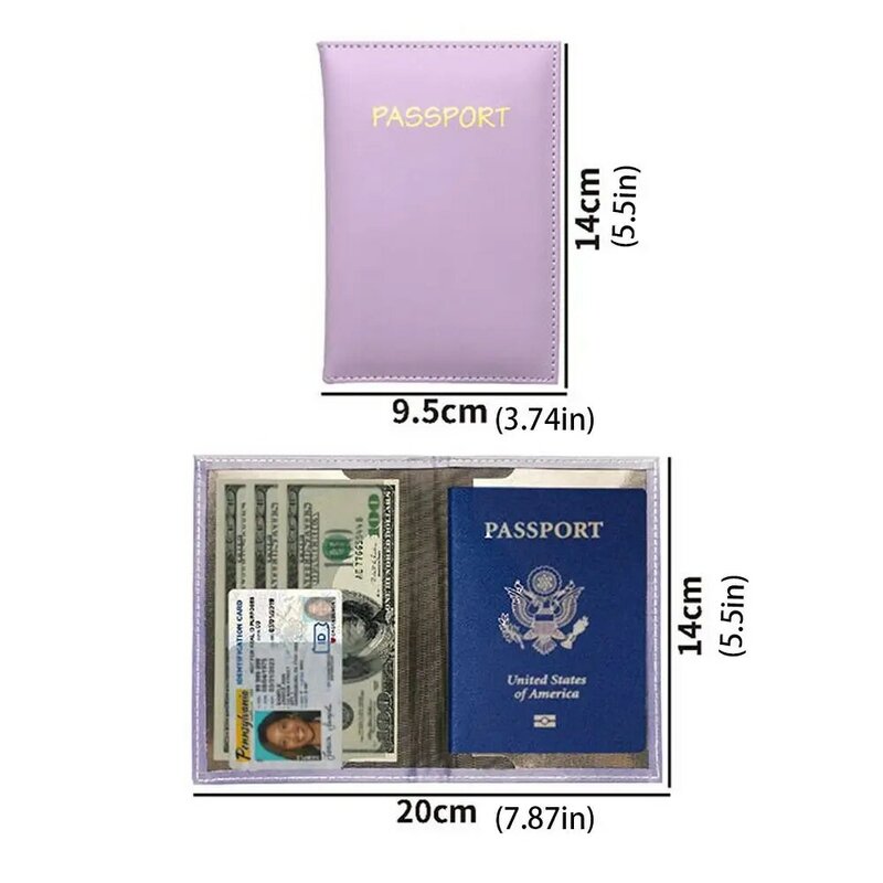 Torba do przechowywania portfel obudowa ochronna ze skóry PU etui ochronne na paszport akcesoria podróżne etui na paszport ze skóry na karty PU etui