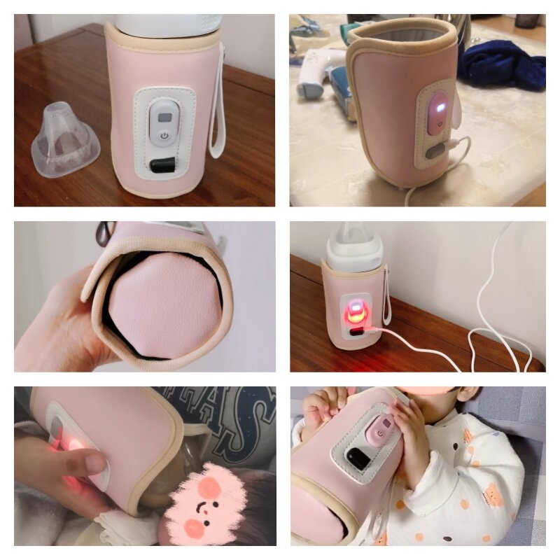 Calentador de leche Universal para bebé, bolsa de lactancia con pantalla Digital, USB, portátil, bolsa térmica para viaje