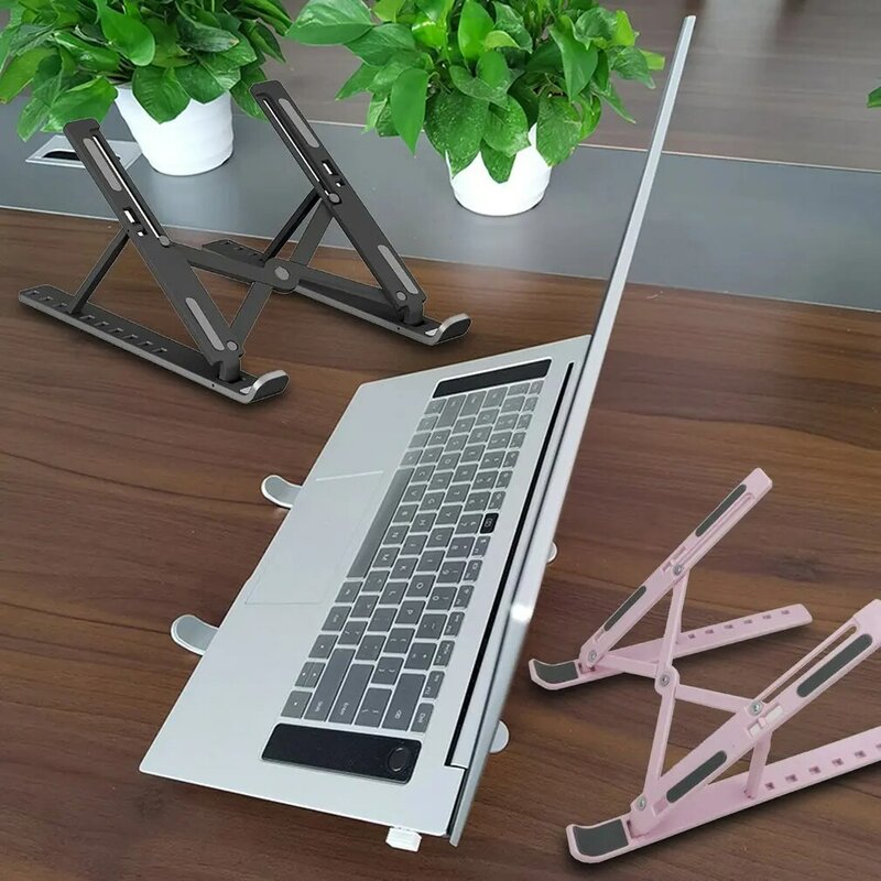 Dudukan Laptop, Desktop dapat dilipat pemegang Notebook dudukan pendingin braket Riser untuk Laptop & Tablet aksesoris