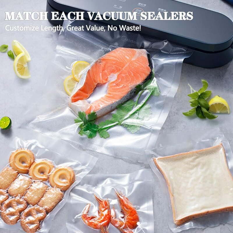 50pcs/Lot BPA-Free Food Vacuum Plastic Sealing Bags Food Preservation Sealed Bag Household Reusable Vacuum Sealer Bag