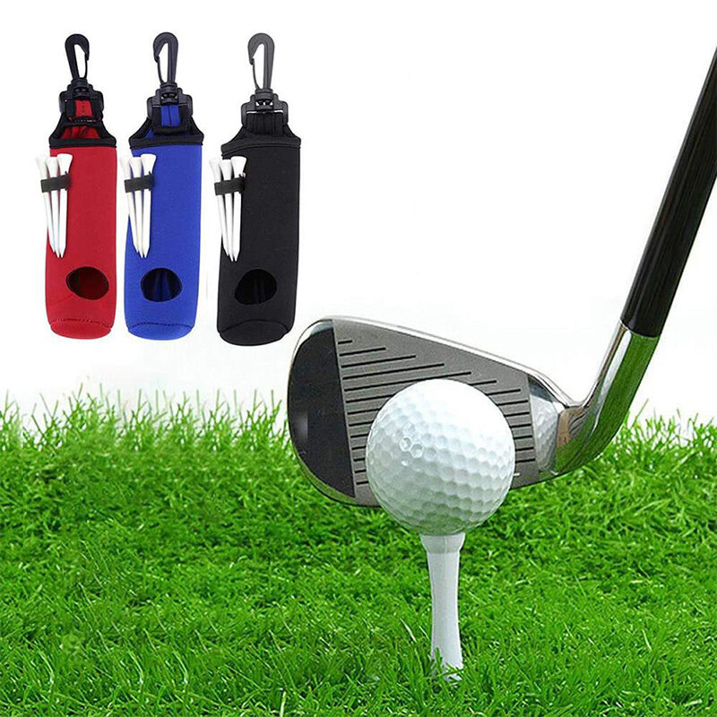 Golf Ball Carry Bag Pouch Neoprene Golf Ball Holder Keychain Belt Clip Golf Gifts Accessories For Outdoor Storage 21cm / 8.27"