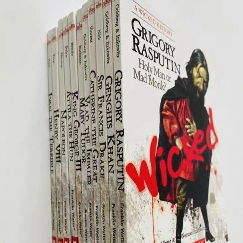 11 tomów w języku angielskim o nikczemnej historii powieści biograficznych o postaciach historycznych Manga książka angielska