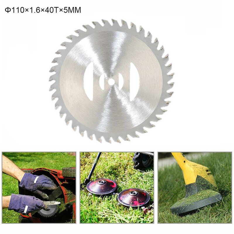 1PC 4.4inch 40Teeth Circle Saw Blade Ultra-thin Cutting Discs Replacement For Grass Trimmer Heads Blade Lawn Mowers Garden Tools