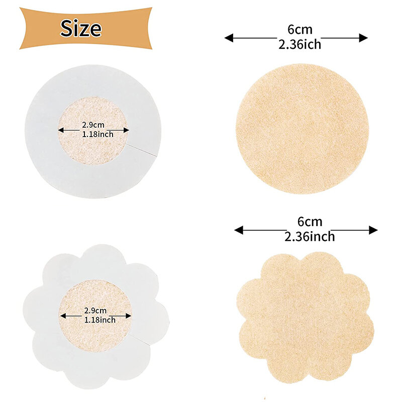 Cloth Nipple Cover Teat Hide Women Nipple Pasties Piece Breast Petals Invisible Bra Padding Chest Sticker Patch Covers