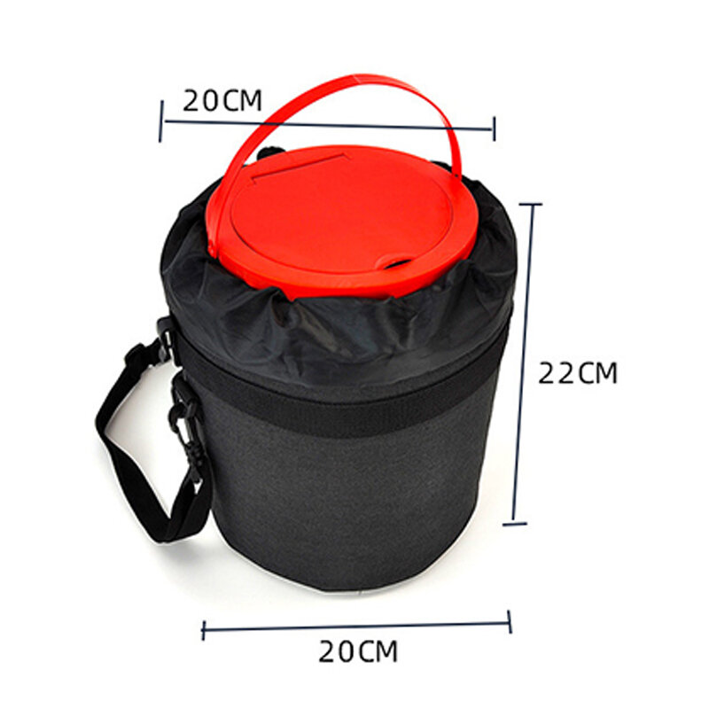 Car mounted garbage bin foldable hanging creative multifunctional with cover for rear seat storage of automotive supplies