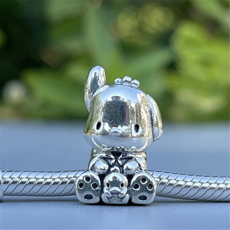 Pulsera Pandora Original de plata 925 fina para mujer, collar de cuentas de Hello Kitty, Disney Winnie Bear Tigger, regalo de joyería artesanal