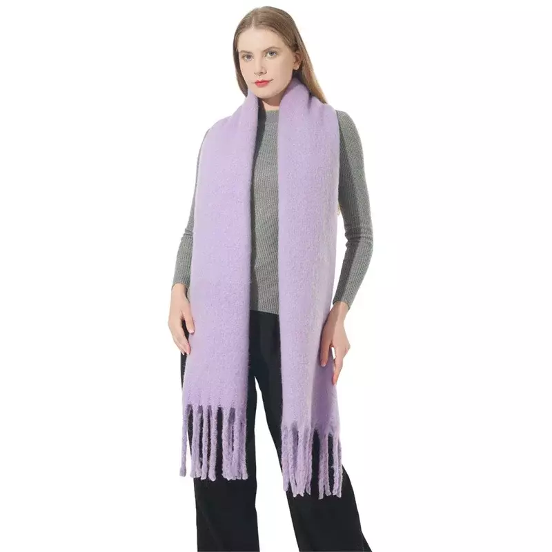 Einfarbige Mode Luxusmarke verdicken Schal Frauen Kaschmir Schals Winter warme Schals weiche Pashmina Halstuch Hijab