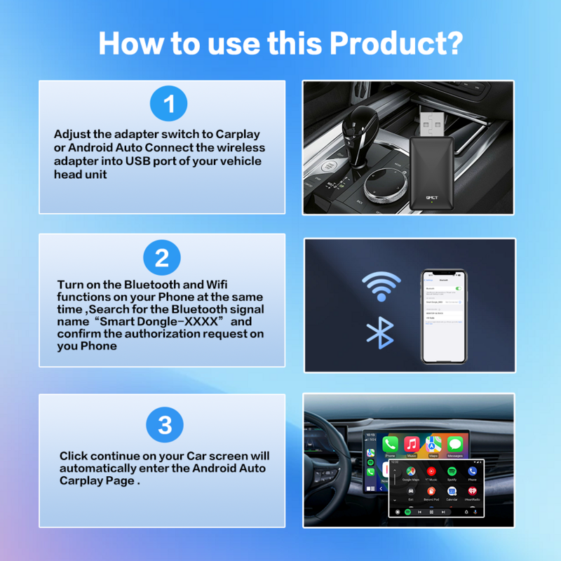 YAIBOX-Adaptateur Carplay sans fil Android Auto, 2 en 1, prise de jeu sans fil, adapté pour Benz, Audi, Kia, Chery, Jeep, Volvo, Hyundai, Porsche, VW