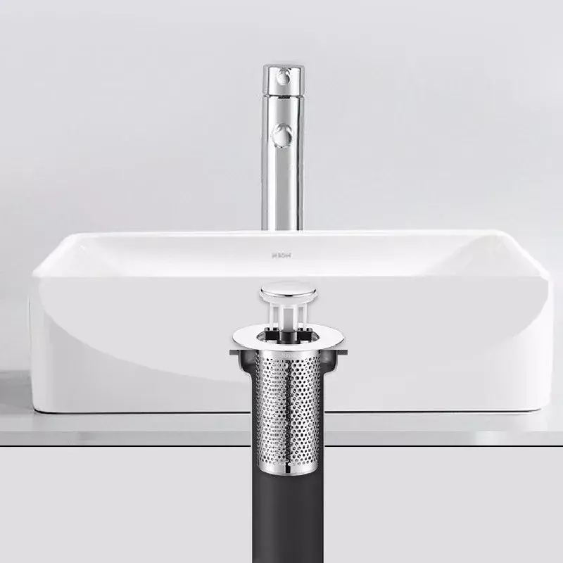Filtro di scarico a pavimento multifunzionale Pop-Up Bounce Core tappo di scarico per lavabo raccoglitore per capelli filtro per lavabo doccia accessorio per il bagno