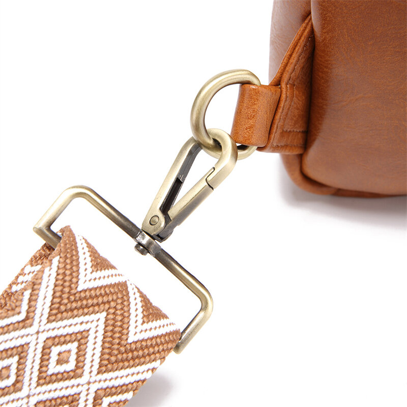 Женская Повседневная модная нагрудная сумка, однотонная сумка через плечо, поясная сумка в богемном стиле ретро