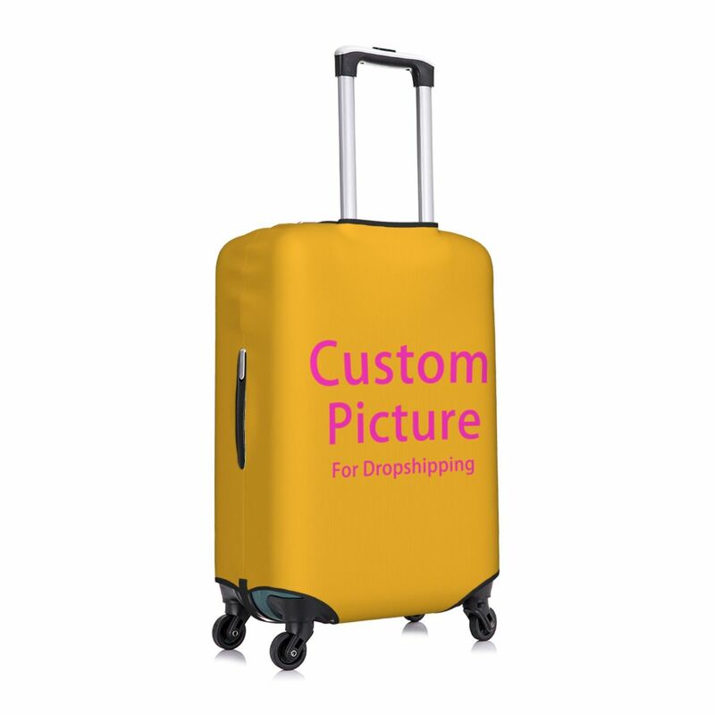Cubierta de equipaje personalizada con logotipo de foto personalizada, lindo Protector de maleta con impresión DIY, traje para 18-32 pulgadas