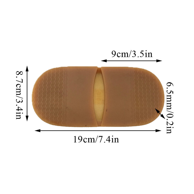 1 Pair Non-slip Wear-resistant Thicken Rubber Shoe Soles for Men Leather Business Shoes Heel Sole Shoes Repair Shoe Accessories