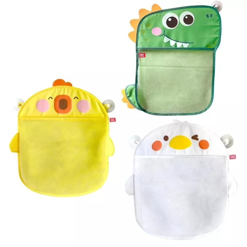 Giocattoli da bagno per bambini Dinosaur Animal Mesh Net Toy Storage Bag ventose forti borsa da gioco per bagno organizzatore per bagno giocattoli per l'acqua per bambini