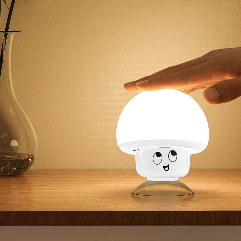 Lampu malam jamur, lampu perubahan 6 warna dengan Sensor sentuh, lampu isi ulang USB, lampu LED portabel untuk kamar tidur, hadiah, dekorasi