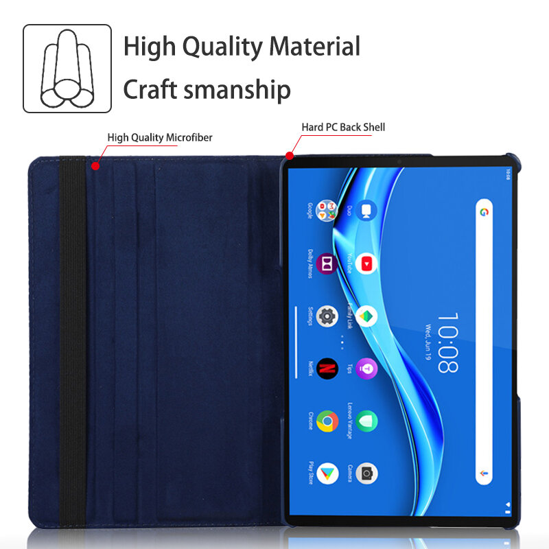 Étui rotatif à 360 ° pour tablette Samsung Galaxy Tab S7 FE S8 S9 FE Plus, 12.4 pouces, support à rabat, étui pour Samsung Tab S8 S9 Ultra