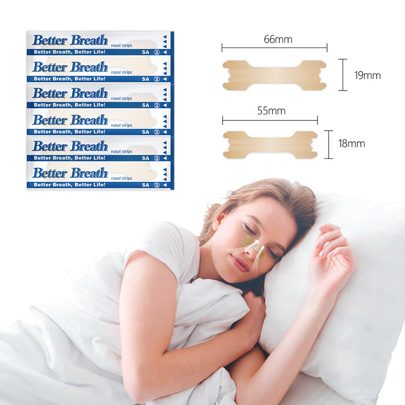 100Pcs/200Pcs/Lot Nasal Strips Anti Snoring Patches Breathe Right Better Improve Sleep Health Care Product Stop Snoring