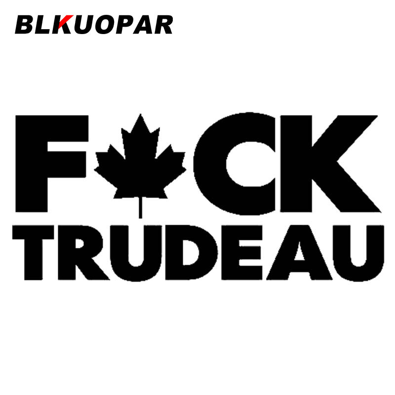 Blkuopar Trudeau Waarschuwing Slogan Auto Stickers Waterdicht Decals Occlusie Scratch Surfplank Zonnebrandcrème Vinyl Materiaal Decoratie