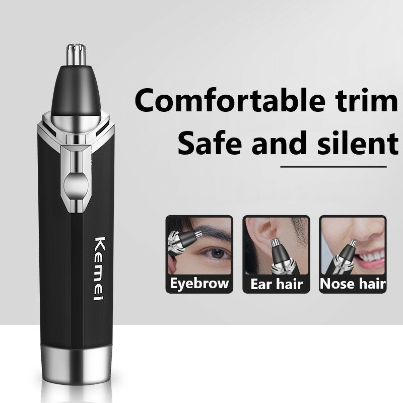 Kemei New Electric Nose Hair Trimmer Safe Face Care Razor For Men Washed Nose Ear Trimmer Hair Removal Machine