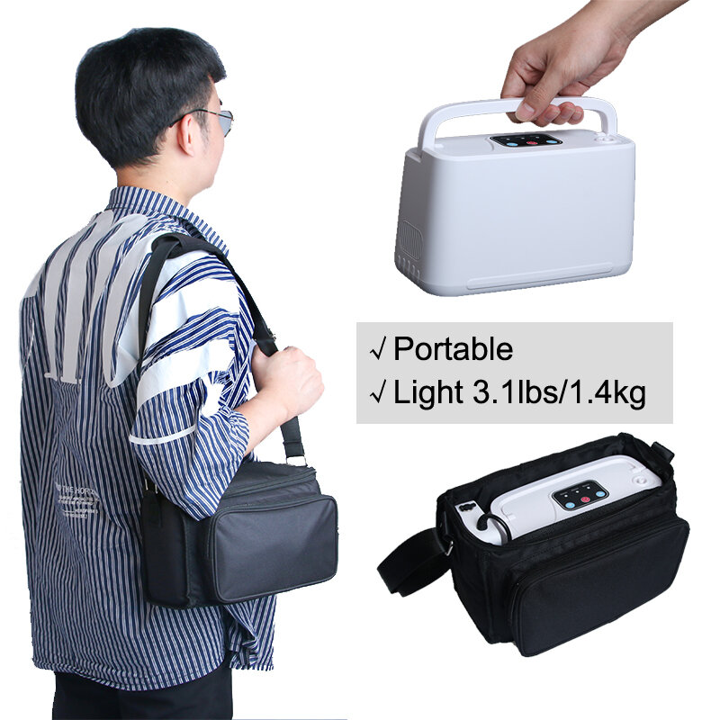 Dropshipping OEM Portable Oxygen Enrichment Machine 2.5 hours Battery Oxygen Concentrator Generator Oxygenerator