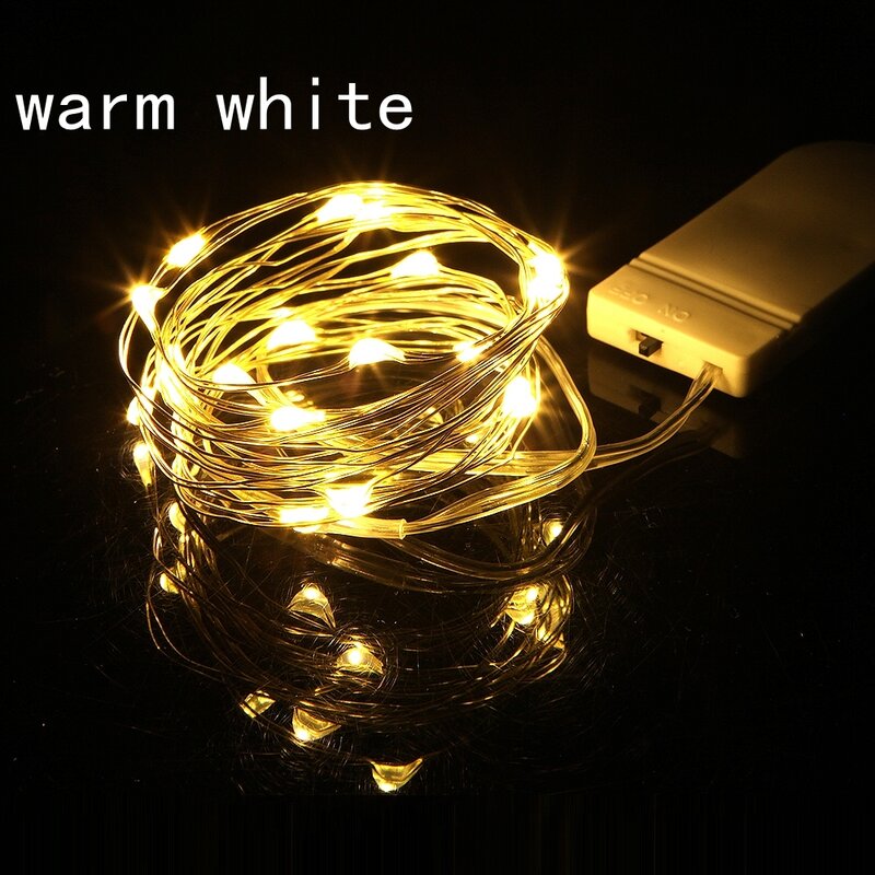 Guirlande lumineuse à LED en fil de cuivre, 1m 2m 3m 5m 10m, féerique, alimenté par batterie, bouteille Festive, USB, décoration de noël