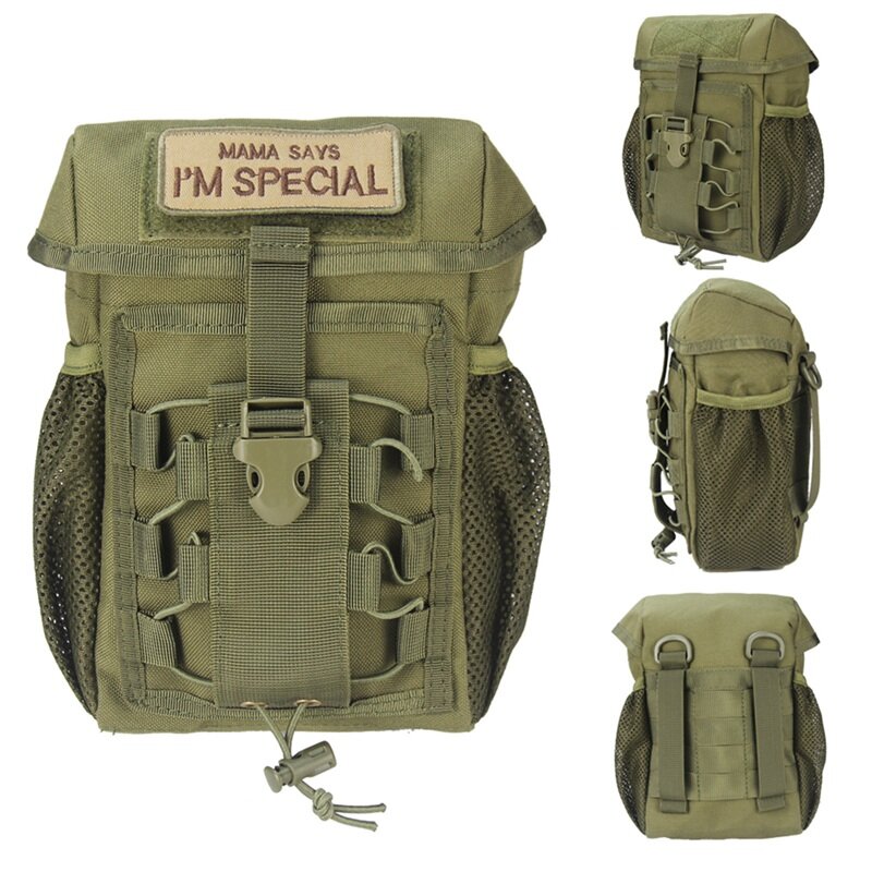 DulMolle-Sac de ceinture de chasse en poudre, sac camouflage de poche portable, sac à main à fermeture éclair, sac à monnaie, carte, clé, camping, outils EDC