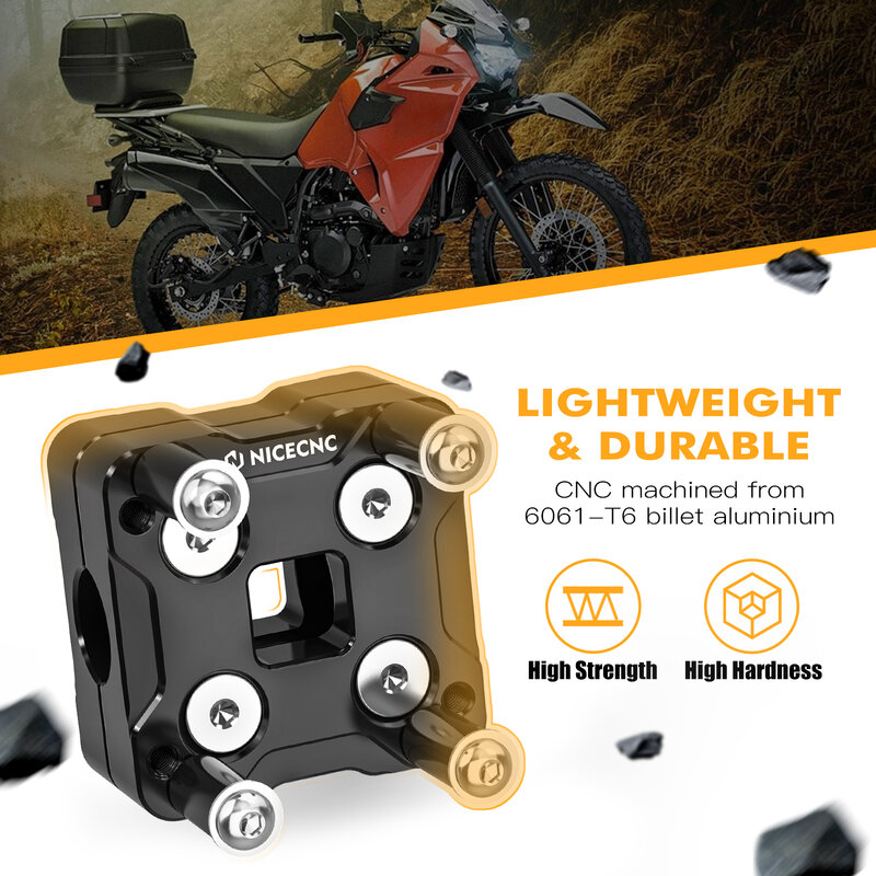 Abrazadera de barra de soporte de GPS para motocicleta, accesorio ajustable de 14MM para Kawasaki KLR650 KLR 650 2022-2023 CNC, montaje de teléfono amperios