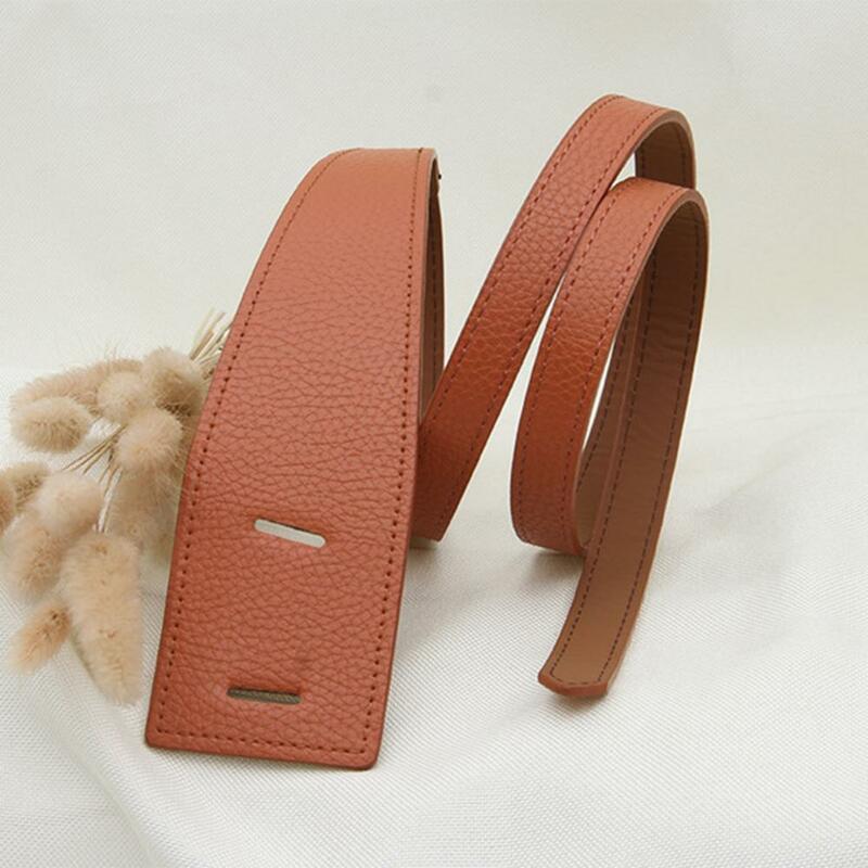 Cintura in ecopelle da donna in stile coreano forma irregolare nodo regolabile cintura lunga in vita cappotto cintura corsetto accessori moda