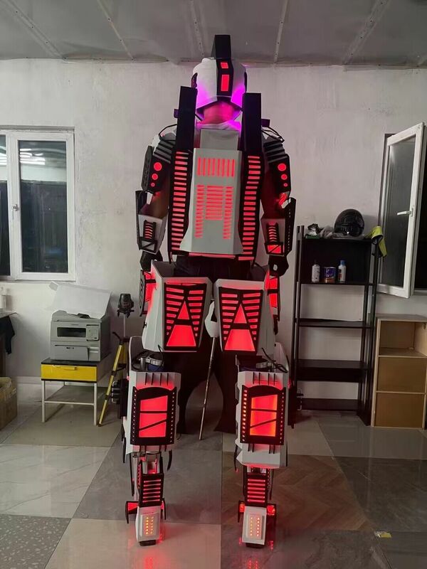 Traje Led de armadura de Robot para fiesta de Navidad, cumpleaños, Año Nuevo, espectáculo de baile, atuendo de Festival