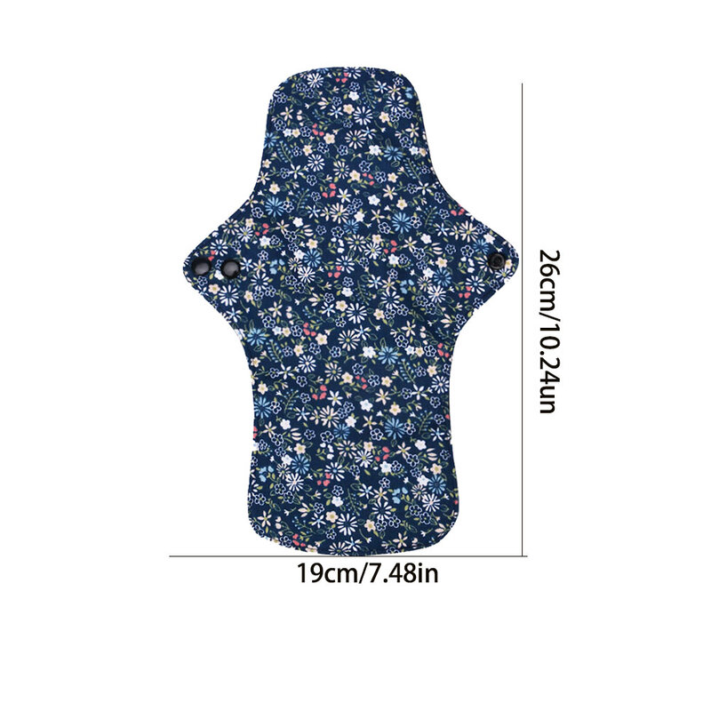 Biai-女性のための洗える純粋な綿の月経パッド,再利用可能な衛生パッド,女性のための生理用ナプキン,18 cm x 20cm, 5個
