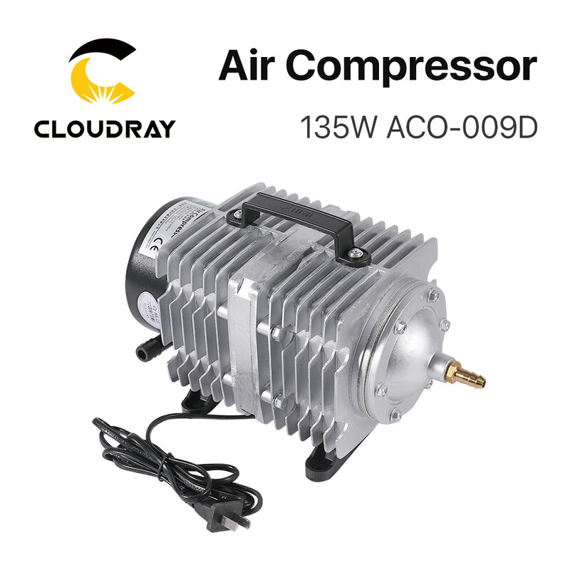 Воздушный компрессор Cloudray 135 Вт, Электрический магнитный воздушный насос для лазерной гравировки и резки CO2