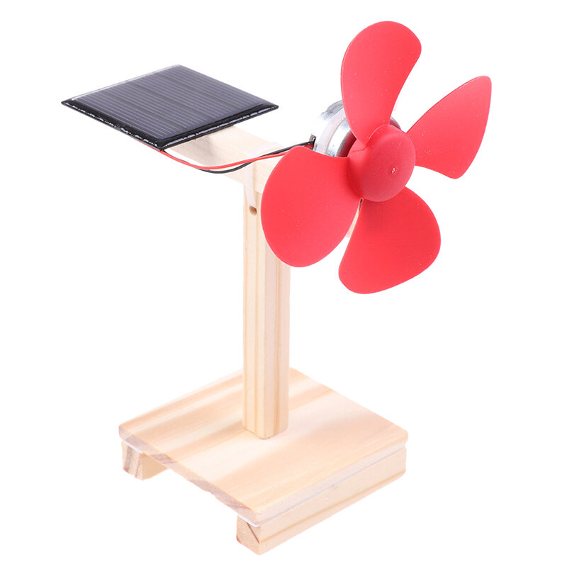 Mini Madeira Solar Fan Science Toy, DIY Model Kit, Física Brinquedo Educacional, Estudantes