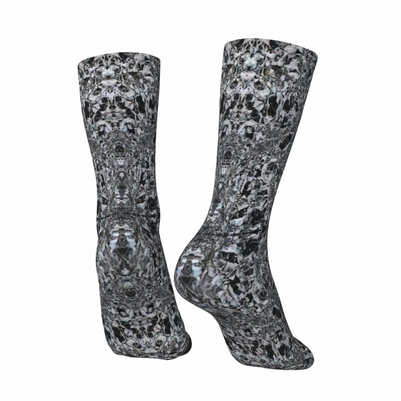 Kaus kaki lucu tekstur atau bentuk latar belakang geometris abstrak untuk pria wanita kaus kaki musim semi gila gaya jalanan hadiah