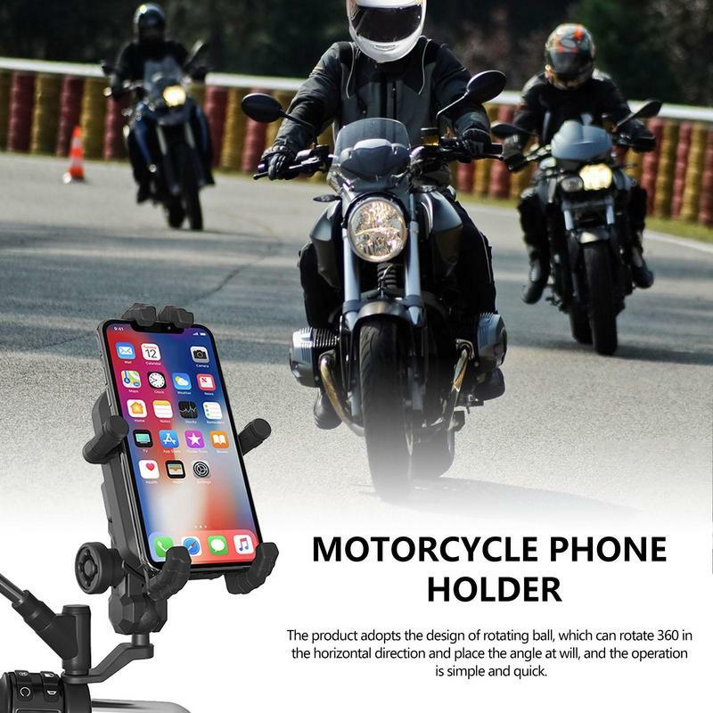 Soporte de teléfono para motocicleta, soporte giratorio de 360 grados para Vista de bicicleta, soporte impermeable para Scooter, bolsa de teléfono para Moto