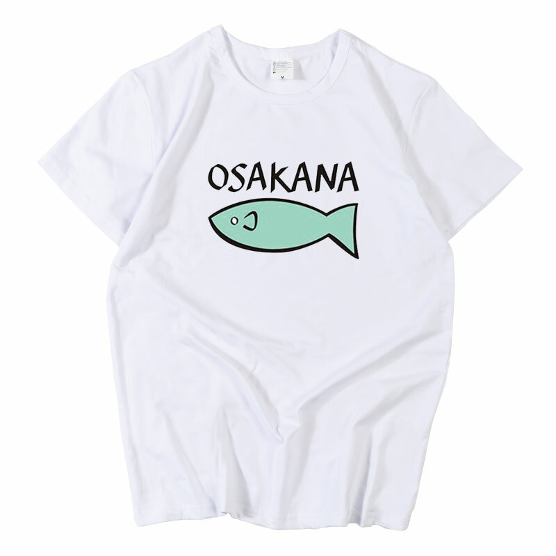 Camiseta de manga corta informal de algodón para hombre y mujer, ropa de Anime, Cosplay, Kinako, OSAKANA, nueva