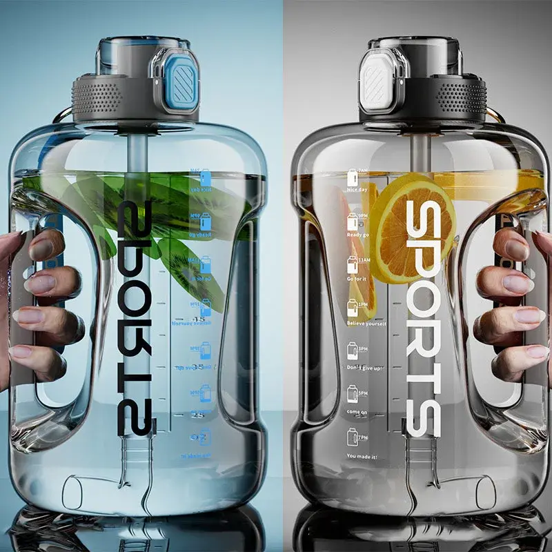 Tritan-botella de agua deportiva de 2000ml para gimnasio, botella grande sin BPA, 1 galón, botella de agua para beber, botella de agua, 1,5, 2 litros