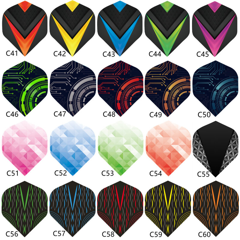 60/30 PCS Dart Voos Vários Estilos Coloridos PET Dardos Feather Leaves Dart Acessórios Professional Dartboard Jogos