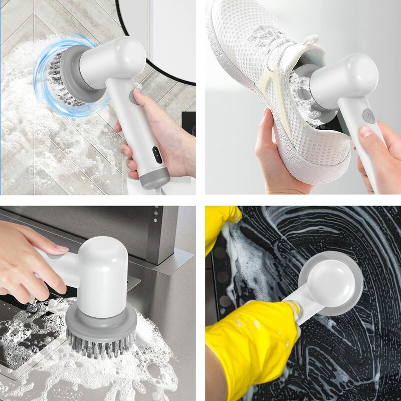 Escova De Limpeza Elétrica Sem Fio, Housework Profissional, Cozinha Dishwashing, Tile Banheira, Labor Saving