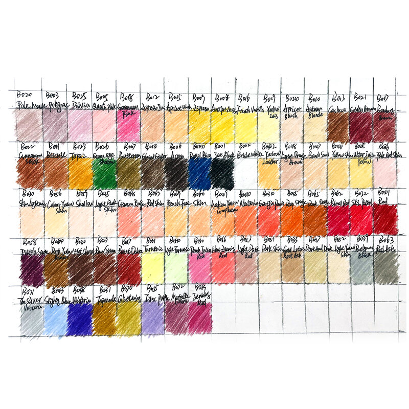 Brutfuner NEW 26/50/72 colori legno tono della pelle matite colorate Soft Core a base di olio schizzo disegno matita Set forniture artistiche per principianti