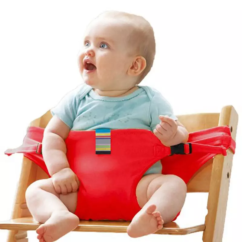 Silla de bebé portátil para niños, asiento de seguridad lavable, plegable, para comedor, cinturón de alimentación, accesorio para el cuidado del bebé