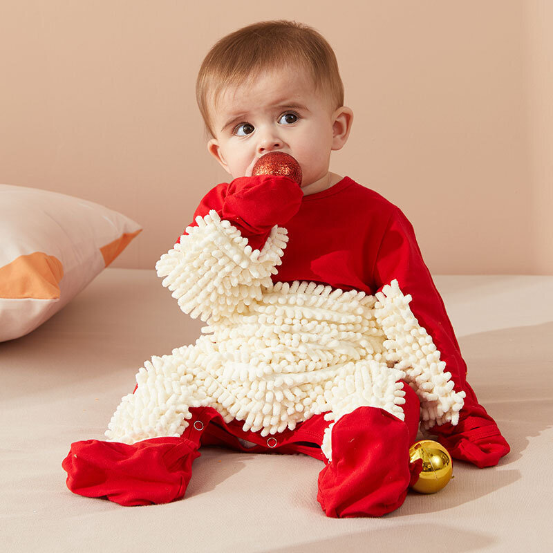 Herbst Kleinkind Baby Mädchen Stram pler Frühling Neugeborenen Baby Overall Mop Wischen Reinigung Jungen Mädchen Baby Crawl Kleidung